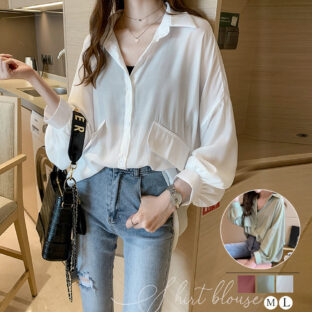 パフスリーブ チュニックシャツ 全３色