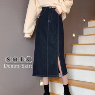 デニムAライン スリットスカート