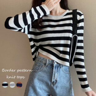 ボーダーニットソー 全３色