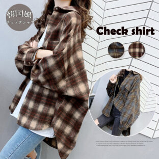 レトロチェックアウターシャツ 全２色