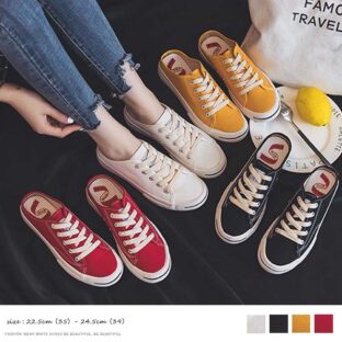 非公開: キャンバスローカット サンダルスニーカー 全４色