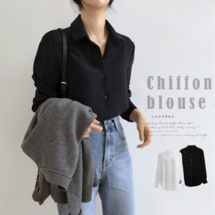 シフォンシンプルシャツ 全２色