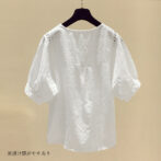 レース　カットソー、半袖