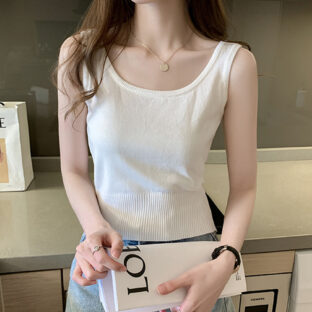 Uネックショートタンクトップ 全５色