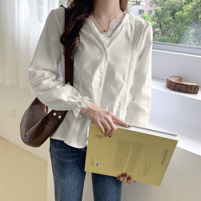 レース、ブラウス、韓国