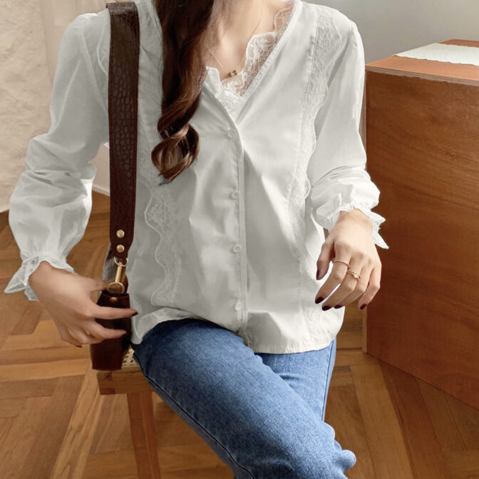 レース、ブラウス、韓国
