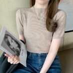 ニットソー　半袖