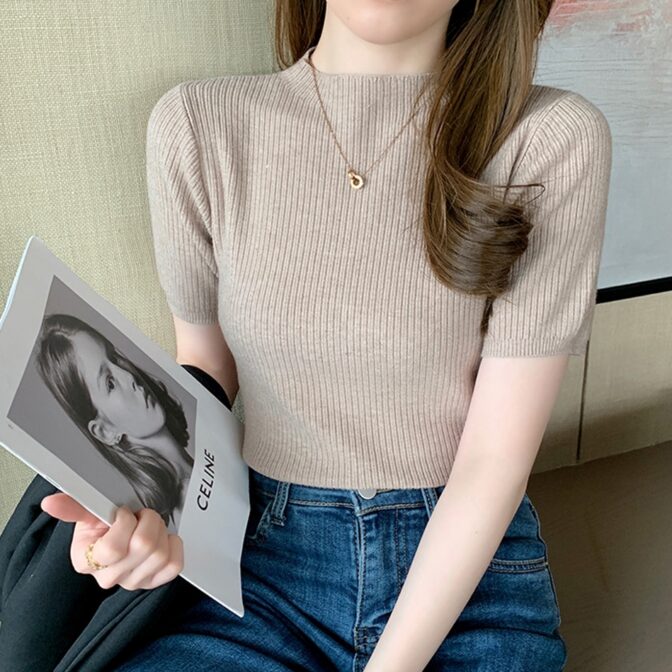 ニットソー　半袖