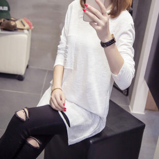 クールデザインロングTシャツ 全２色