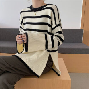 Aラインデザインニット 全２色