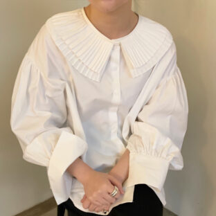 ランタンスリーブブレストシャツ 全２色