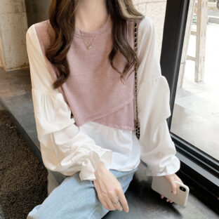 ドッキングニットトップス 全３色