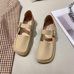 シンプルベルト ローヒールパンプス 全３色