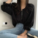 ボリュームスリーブ　シャツ