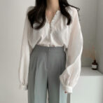 ボリュームスリーブ　シャツ