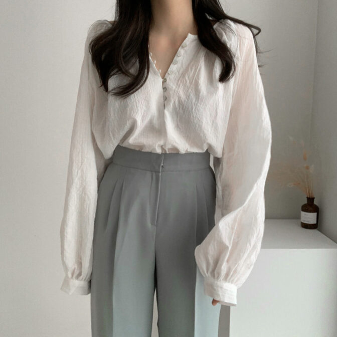 ボリュームスリーブ　シャツ