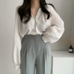 ボリュームスリーブ　シャツ