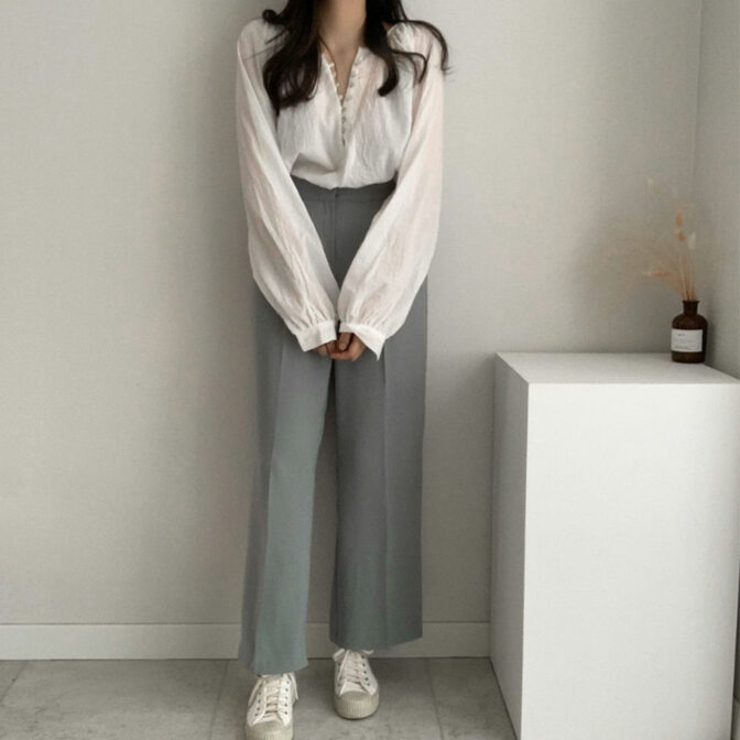 ボリュームスリーブ　シャツ