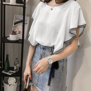 シフォンフリルトップス 全２色