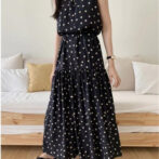 ドット柄ワンピース