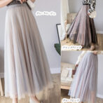 マキシ丈フレアスカート コーデ