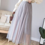 マキシ丈フレアスカート コーデ