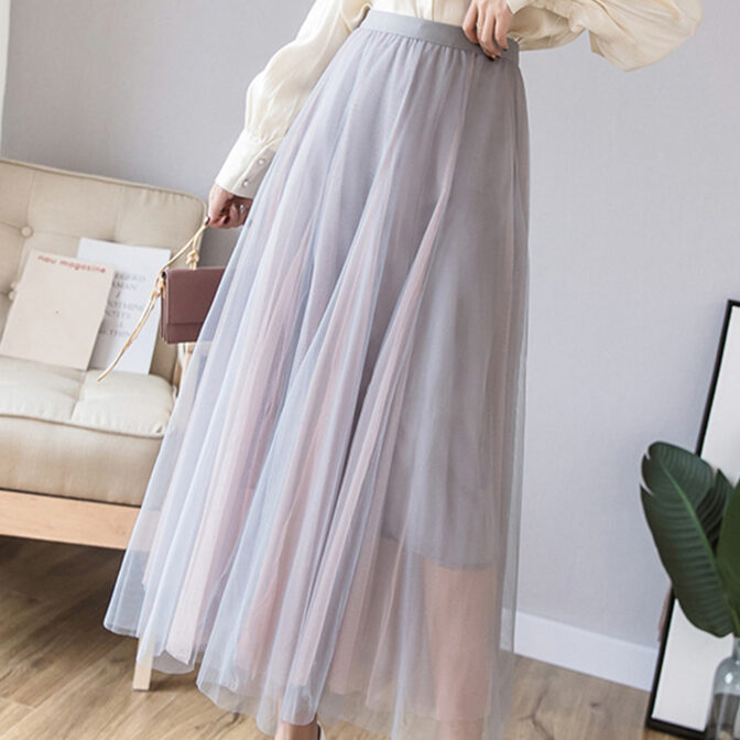 マキシ丈フレアスカート コーデ