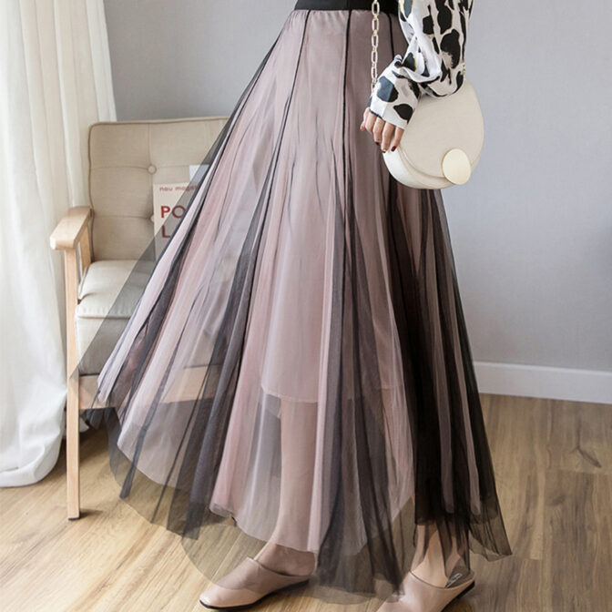 マキシ丈フレアスカート コーデ