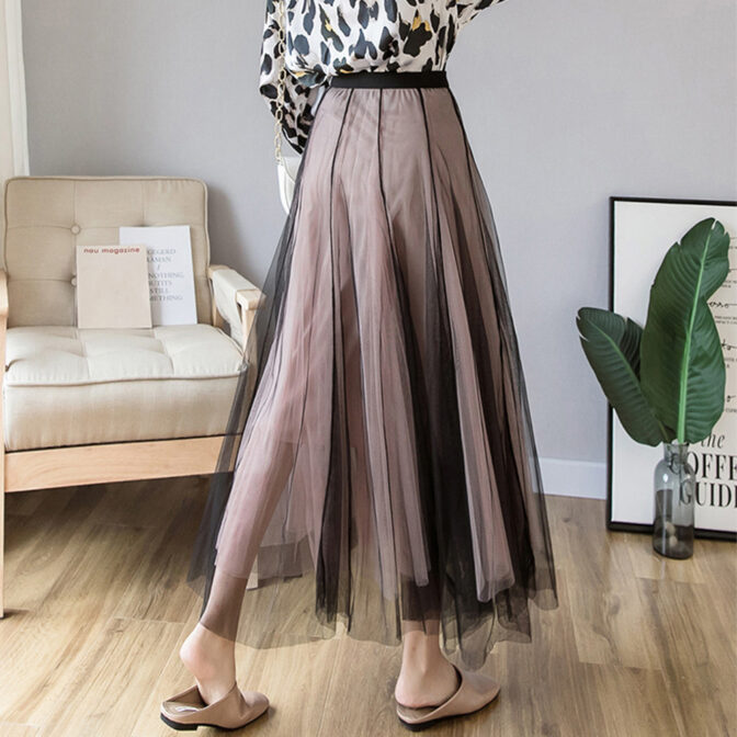 マキシ丈フレアスカート コーデ