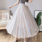 マキシ丈フレアスカート コーデ