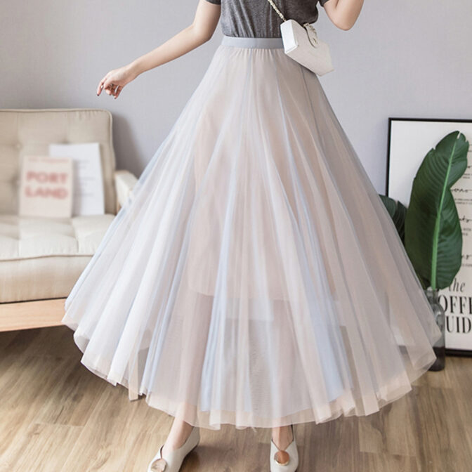 マキシ丈フレアスカート コーデ