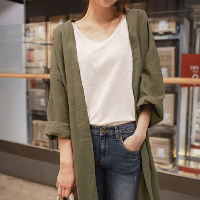 涼しい カーディガン オフィス