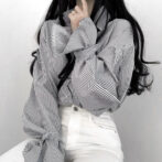 ストライプシャツレディース