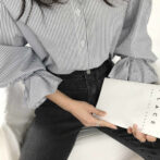 ストライプシャツレディース