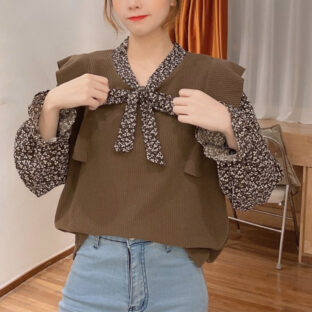 ドッキングフラワーブラウス 全3色