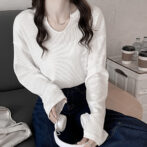 キーネック　カットソー