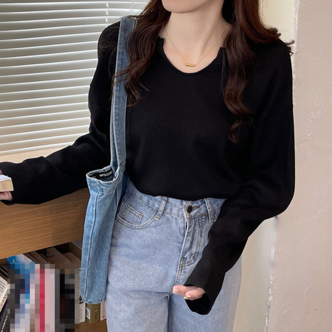 キーネック　カットソー