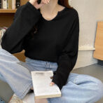 キーネック　カットソー