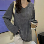 キーネック　カットソー