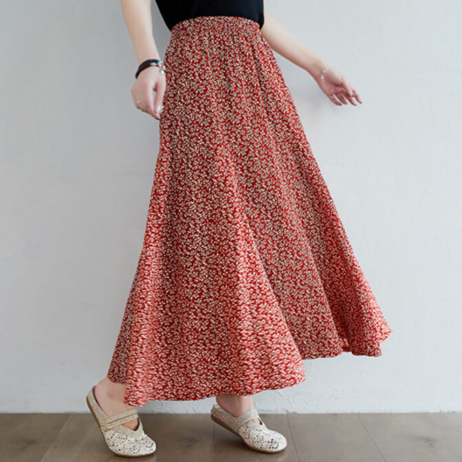 花柄スカート