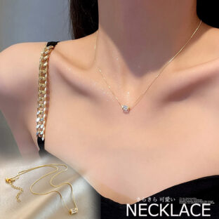 クリアストーンネックレス