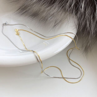 シンプルラインネックレス 全２色